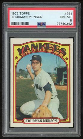 1972 Topps #441 Thurman Munson PSA 8 NMMT