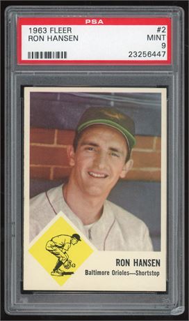 1963 Fleer #2 Ron Hansen PSA 9 MINT Only 5 Higher