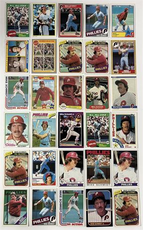 1977-1987 Mike Schmidt Lot (30) EXMT AVG READ