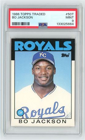1986 Topps Traded Bo Jackson RC PSA 9 MINT
