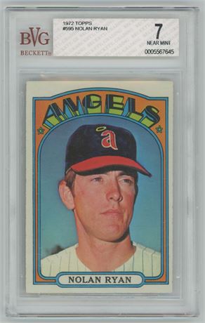 1972 Topps #595 Semi-Hi# Nolan Ryan BVG 7 NM