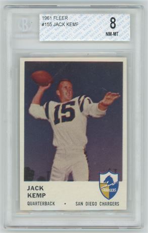 1961 Fleer #155 Jack Kemp BGS 8 NMMT