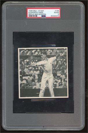1938 Deli-Atjeh #106 Elsworth Vines Defile Der Sporten PSA 2 GOOD