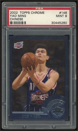 2002 Topps Chrome Chinese #146 Yao Ming RC PSA 9 MINT
