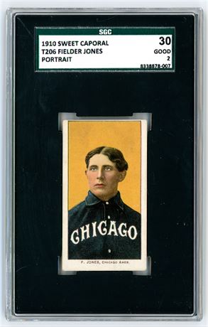 1910 T206 Sweet Caporal Fielder Jones Portrait SGC 2 GOOD