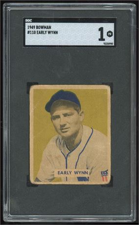 1949 Bowman #110 Early Wynn RC SGC 1