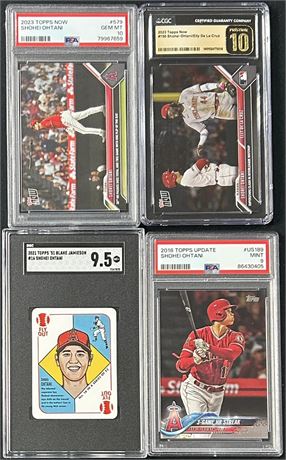 (4) Shohei Ohtani Graded Card Lot
