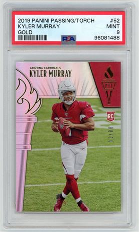 2019 Panini Passing The Torch #52 Kyler Murray RC Gold 8/10 PSA 9 MINT