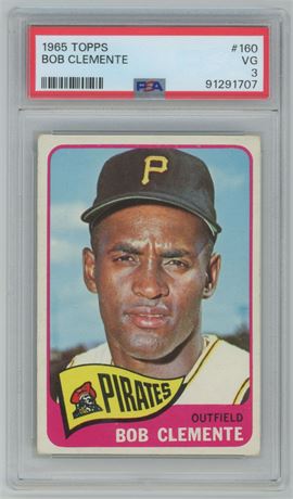 1965 Topps #160 Roberto Clemente PSA 3 VG