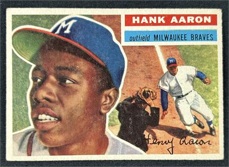 1956 Topps #31 Hank Aaron Grey Back EX