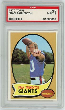 1970 Topps #80 Fran Tarkenton PSA 9 MINT