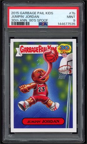 2015 Garbage Pail Kids Jumpin Jordan 30th ANN. 80's Spoof PSA 9