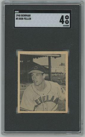 1948 Bowman #5 Bob Feller SGC 4 VGEX