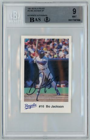 1991 Royals Police #12 Bo Jackson SP BGS 9 Auto 9