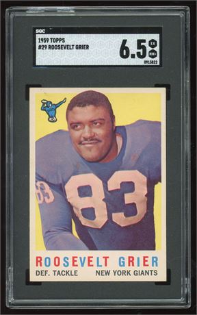 1959 Topps #29 Roosevelt Grier SGC 6.5 EXMT+
