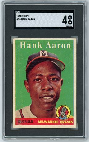 1958 Topps #30 Hank Aaron SGC 4 VGEX