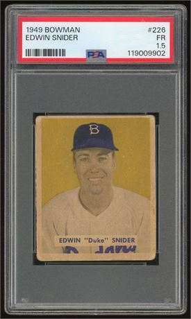 1949 Bowman #226 Duke Snider RC PSA 1.5 FAIR