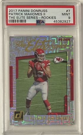 2017 Panini Donruss #7 Patrick Mahomes The Elite Series Rookies PSA 9 MINT