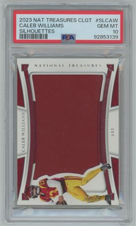 2023 National Treasures Collegiate Silhouettes Caleb Williams RC 88/99 PSA 10
