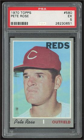 1970 Topps #580 Pete Rose PSA 5 EX