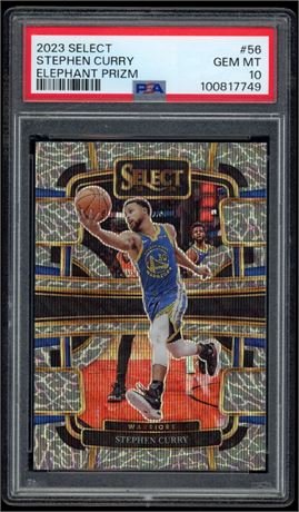 2023 Select #56 Stephen Curry Elephant Prizm Concourse PSA 10