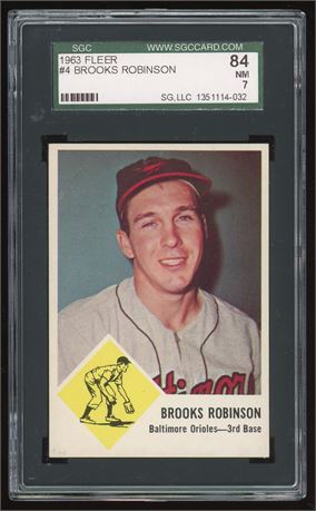 1963 Fleer #4 Brooks Robinson SGC 7 NM