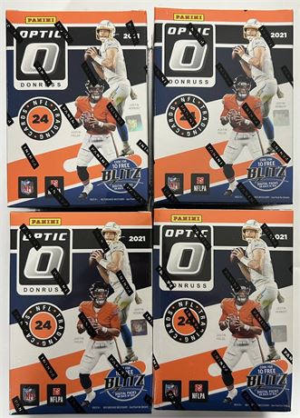 2021 Panini Donruss Optic Exclusive Blaster Box Lot (4) Factory Sealed