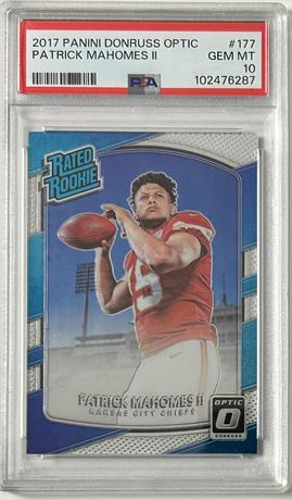 2017 Panini Donruss Optic #177 Patrick Mahomes Rated Rookie PSA 10 GEM MINT