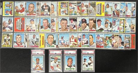1967 Topps Starter Set (119/609) VG Average w/ 4 Graded,15 HOF & 4 Hi #'s (READ)