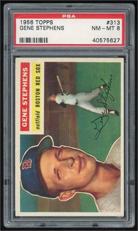 1956 Topps #313 Gene Stephens PSA 8 NMMT