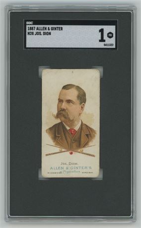 1887 Allen & Ginter N28 Jos. Dion SGC 1 POOR