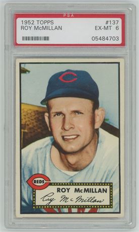 1952 Topps #137 Roy McMillan PSA 6 EXMT