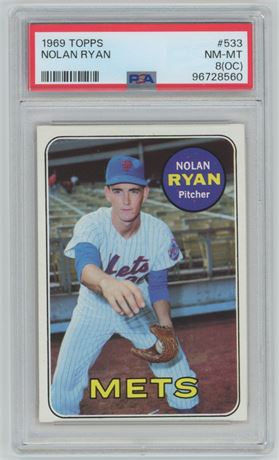 1969 Topps #533 Nolan Ryan PSA 8(OC)