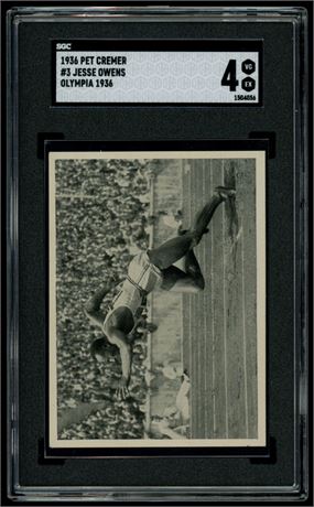 1936 Pet Cremer #3 Jesse Owens Olympia 1936 SGC 4 VGEX