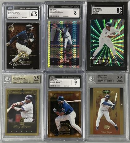 1996-1998 Tony Gwynn Graded Lot (6) w/ Inserts