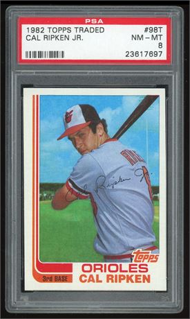 1982 Topps Traded Cal Ripken Jr RC PSA 8 NMMT
