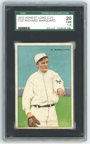 1912 T227 Honest Long Cut Richard Marquard SGC 1.5 FAIR