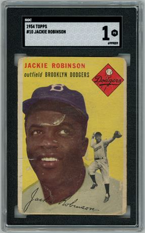 1954 Topps #10 Jackie Robinson SGC 1 POOR