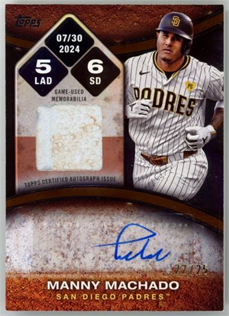 2025 Topps Series 2 - Rounding the Bases Auto Relics Manny Machardo 22/25 Error