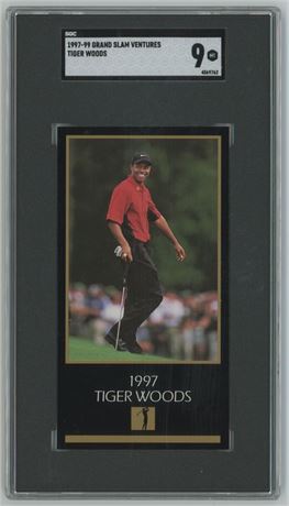 1997-99 Grand Slam Ventures Tiger Woods RC SGC 9 MINT