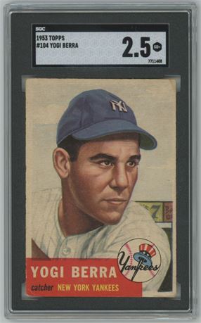 1953 Topps #104 Yogi Berra SGC 2.5 GOOD+