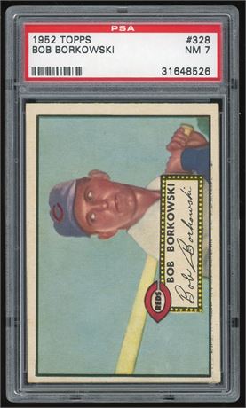 1952 Topps #328 High # Bob Borkowski PSA 7 NM