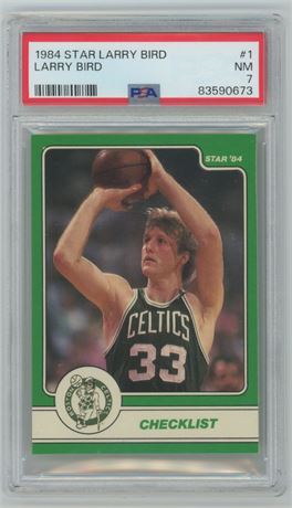 1984 Star #1 Larry Bird PSA 7 NM