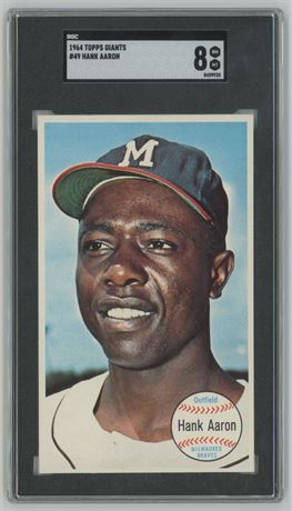 1964 Topps Giants #49 Hank Aaron SGC 8 NMMT