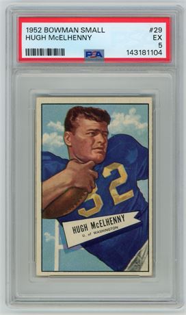 1952 Bowman Small #29 Hugh McElhenny RC HOF PSA 5 EX