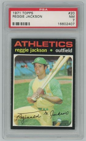 1971 Topps #20 Reggie Jackson PSA 7 NM