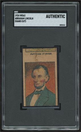 1924 W563 Abraham Lincoln HC SGC Authentic