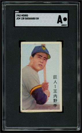 1962 Menko JCM 13B Sadaharu Oh SGC Authentic