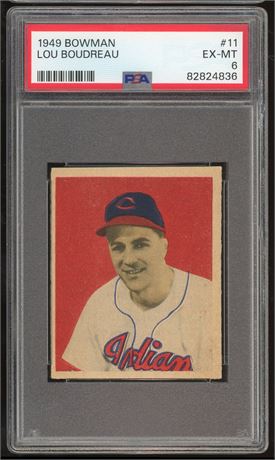 1949 Bowman #11 Lou Boudreau PSA 6 EXMT
