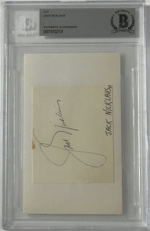 Jack Nicklaus Cut Auto BGS Authentic Auto